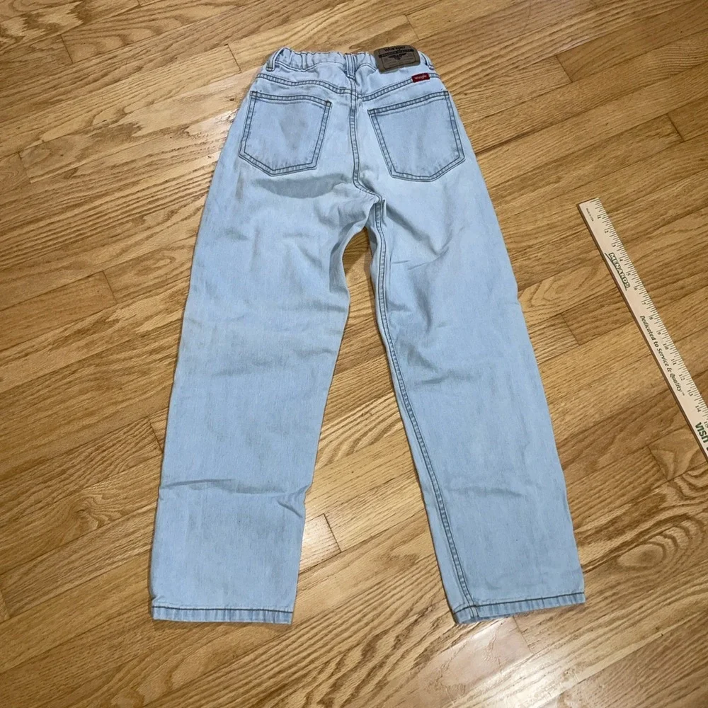 Wrangler Boys Jeans Size 12 Slim Blue Light Loose Fit Denim Adjustable Waist